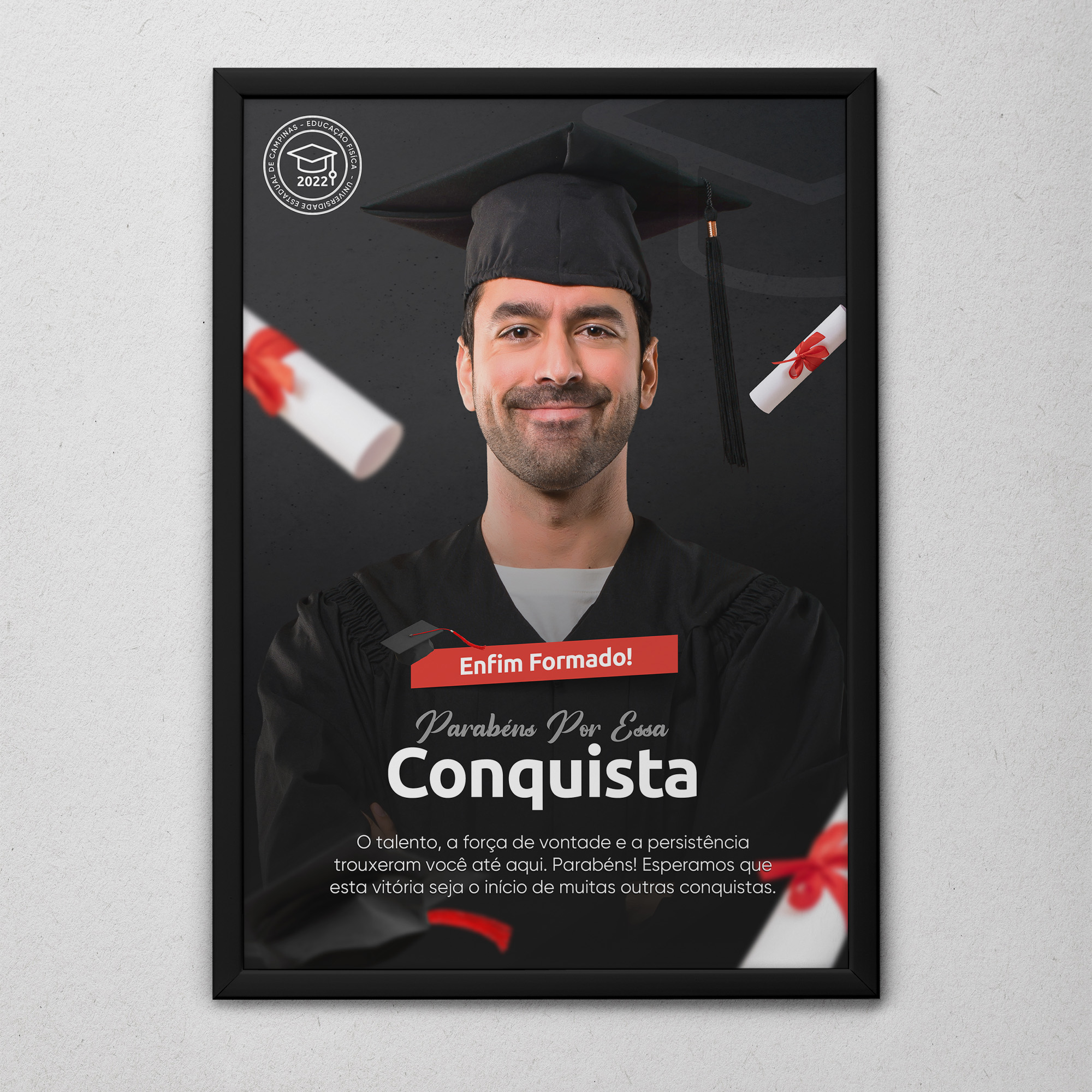 Quadro Personalizado de Formatura – Modelo Clássico Conquista - Imagem 2