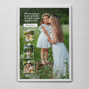 Quadro Personalizado Dia das Mães – Moldura Branca ou Preta