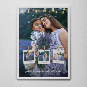 Quadro Personalizado Dia das Mães – Moldura Branca ou Preta