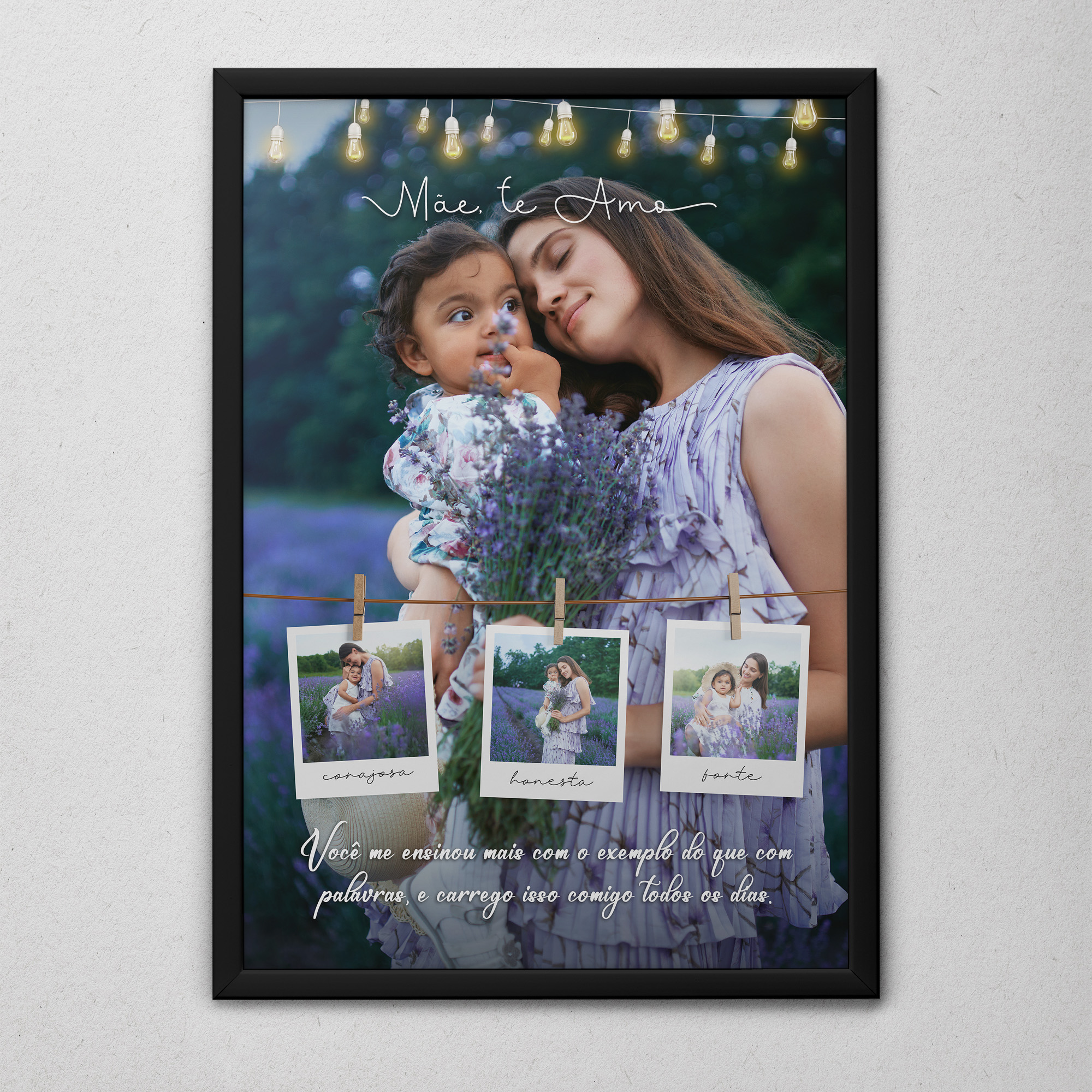 Quadro Personalizado Dia das Mães – Moldura Branca ou Preta - Imagem 4