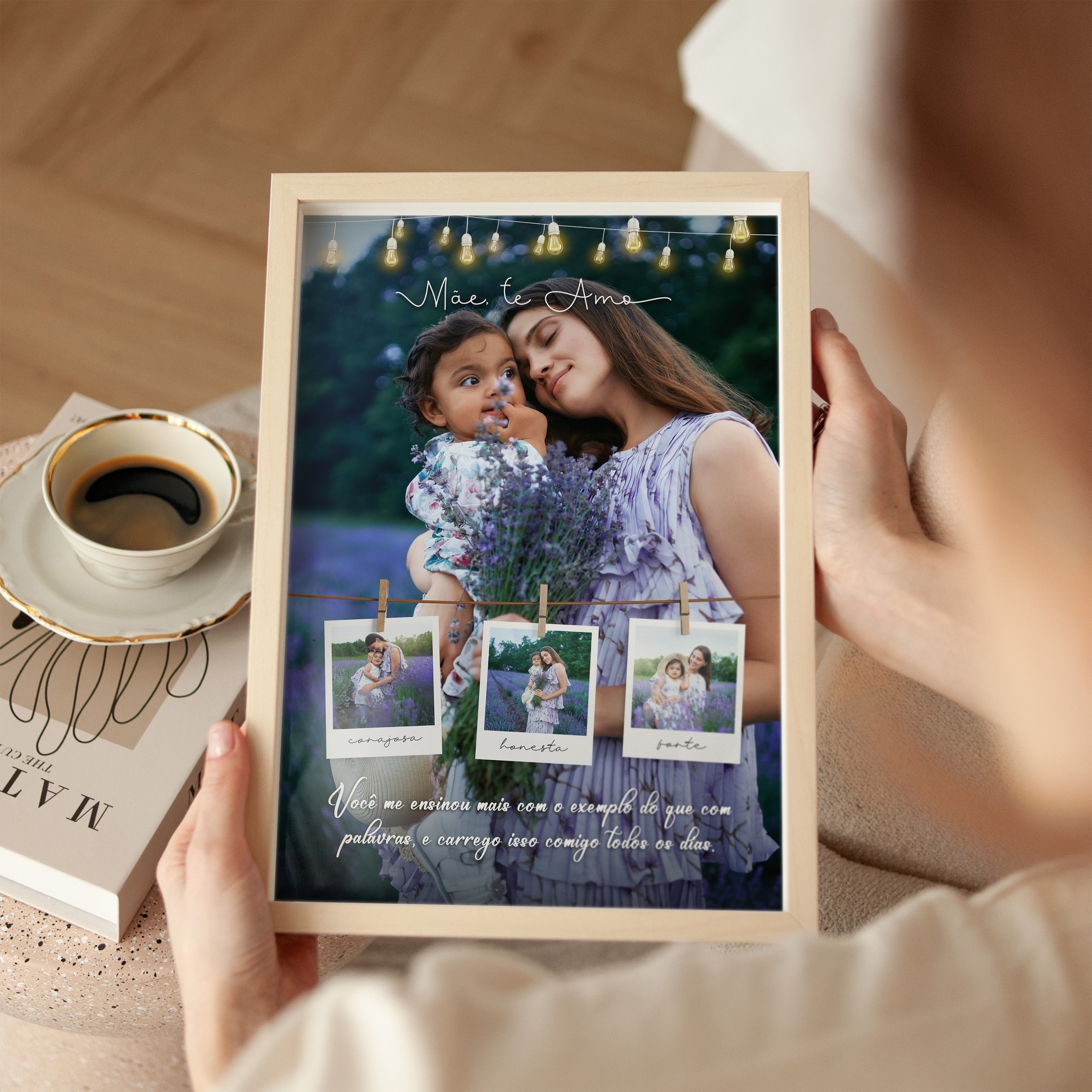 Quadro Personalizado Dia das Mães – Moldura Branca ou Preta - Imagem 2