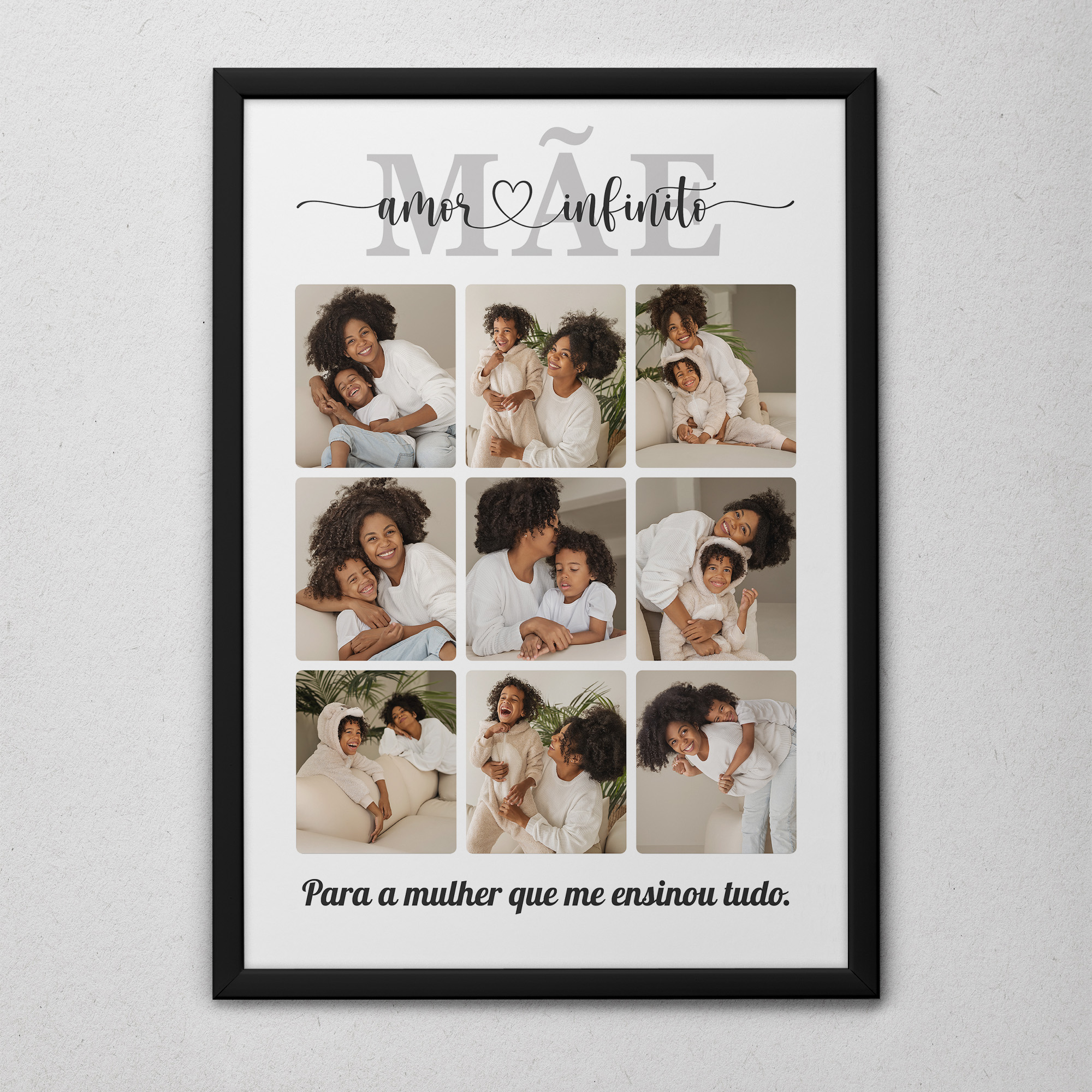 Quadro Personalizado Dia das Mães – Moldura Branca ou Preta - Imagem 5