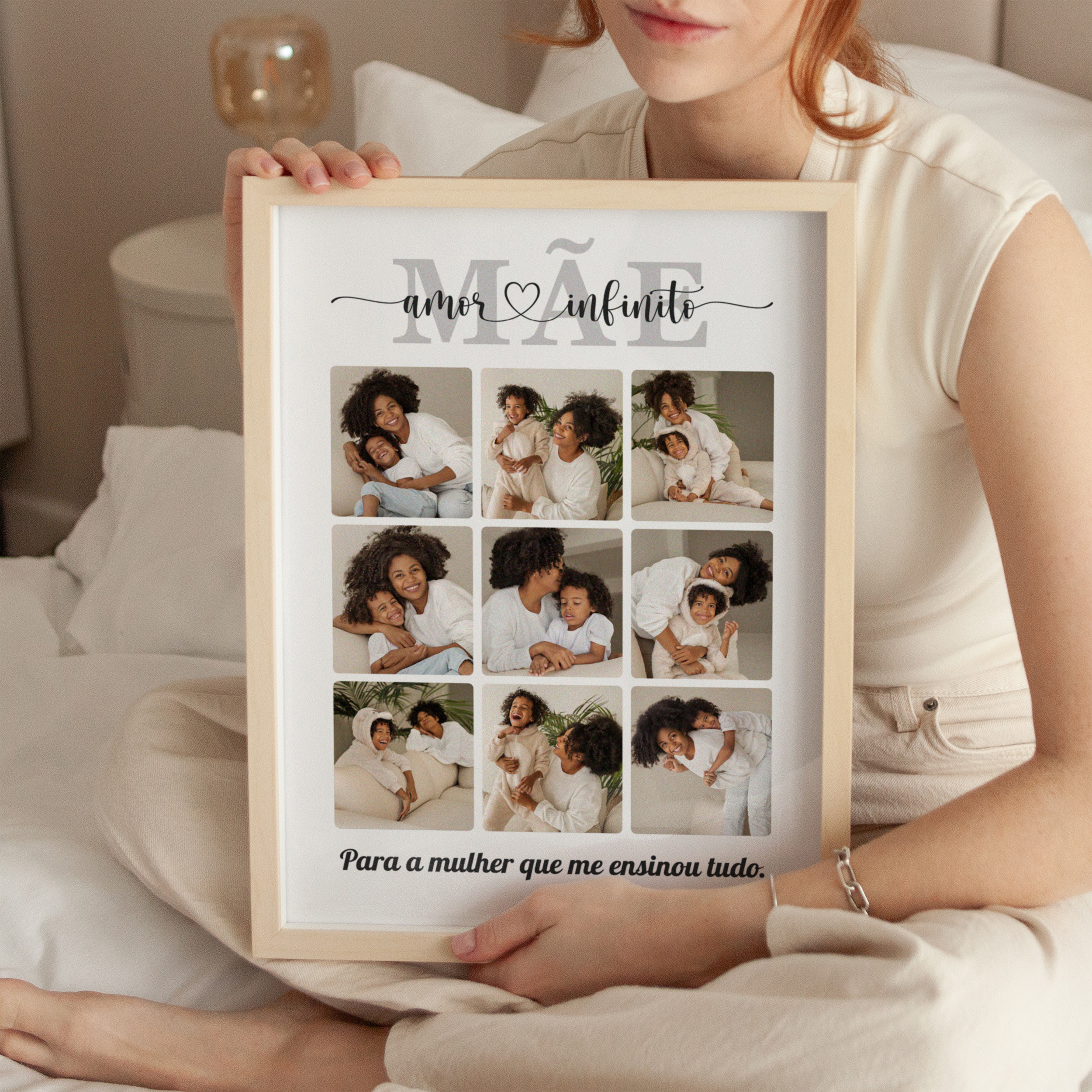 Quadro Personalizado Dia das Mães – Moldura Branca ou Preta - Imagem 3