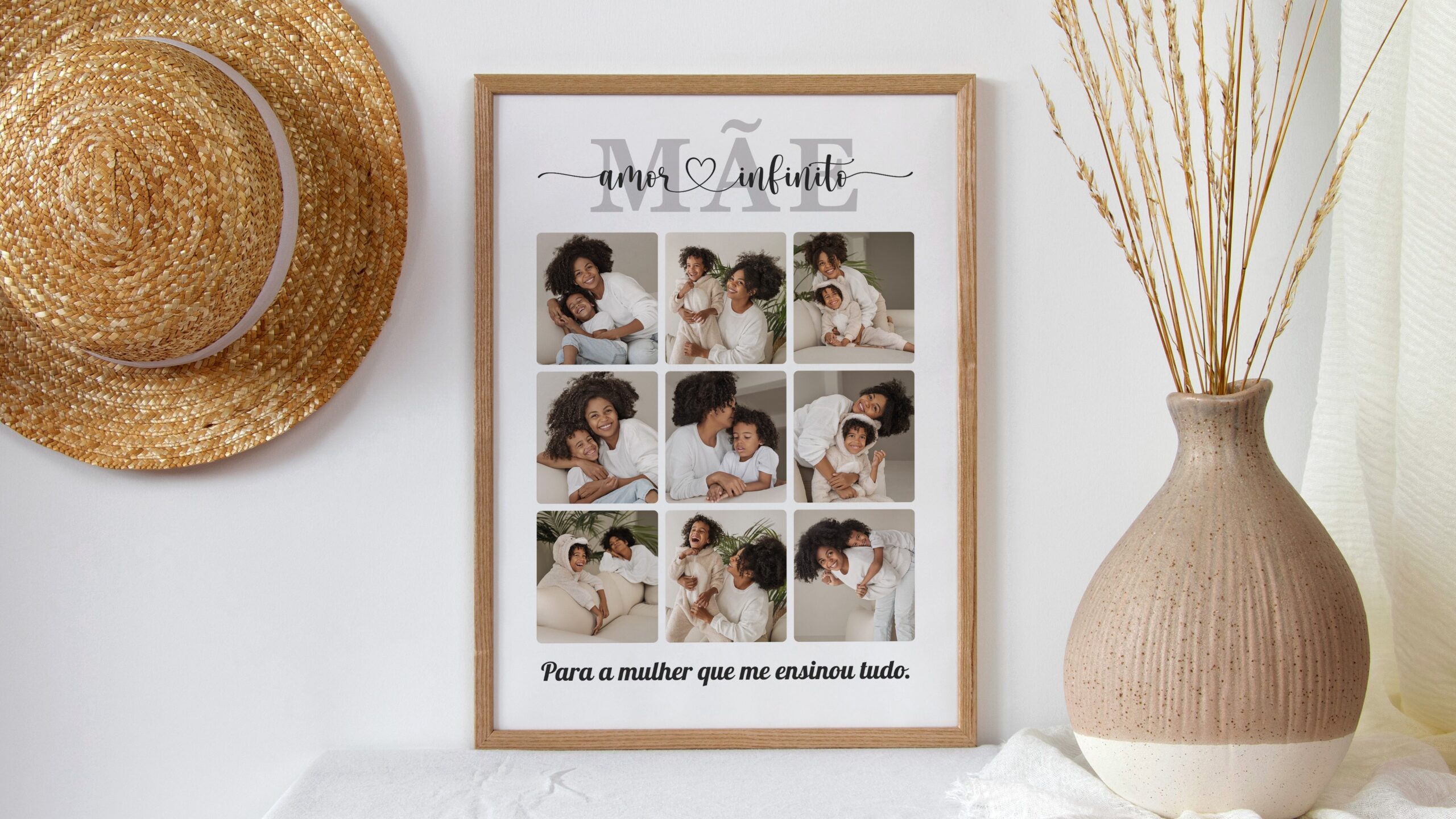 Quadro Personalizado Dia das Mães – Moldura Branca ou Preta - Imagem 4