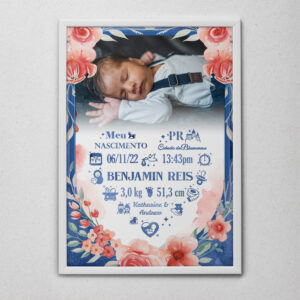 Quadro Decorativo Nascimento Bebê Personalizado