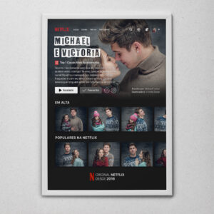Quadro Personalizado Casal Estilo Netflix com Foto