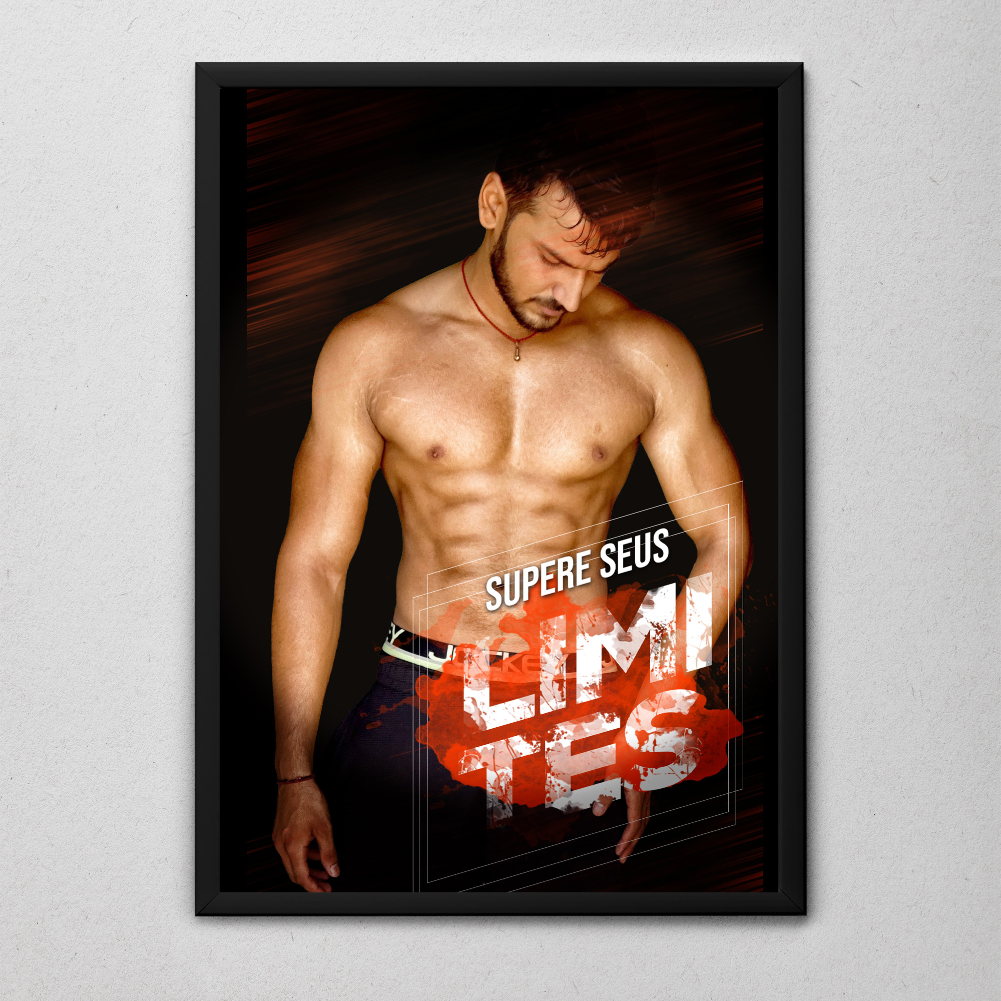 Quadro Personalizado Fitness Tema Academia - Com Moldura - Imagem 2