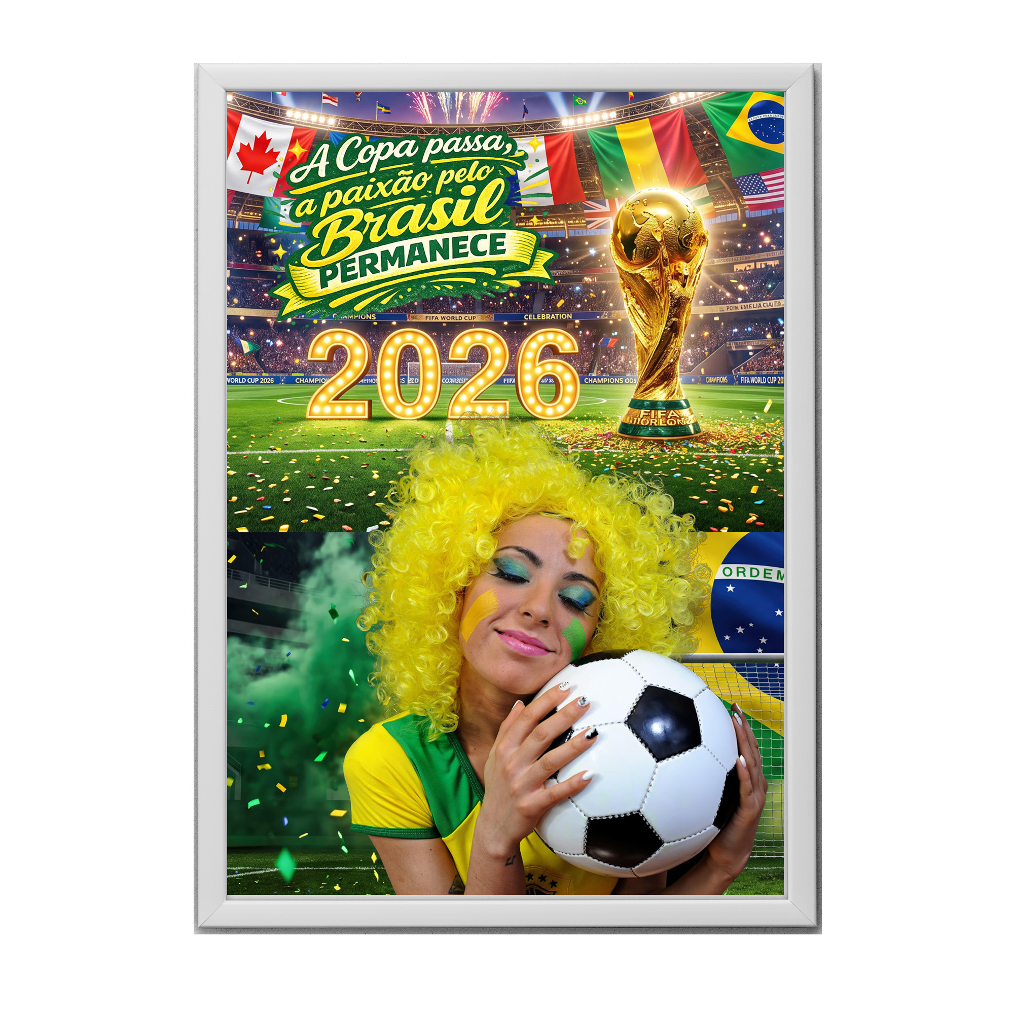 Quadro Personalizado Copa do Mundo Torcedor Brasileiro - Imagem 2