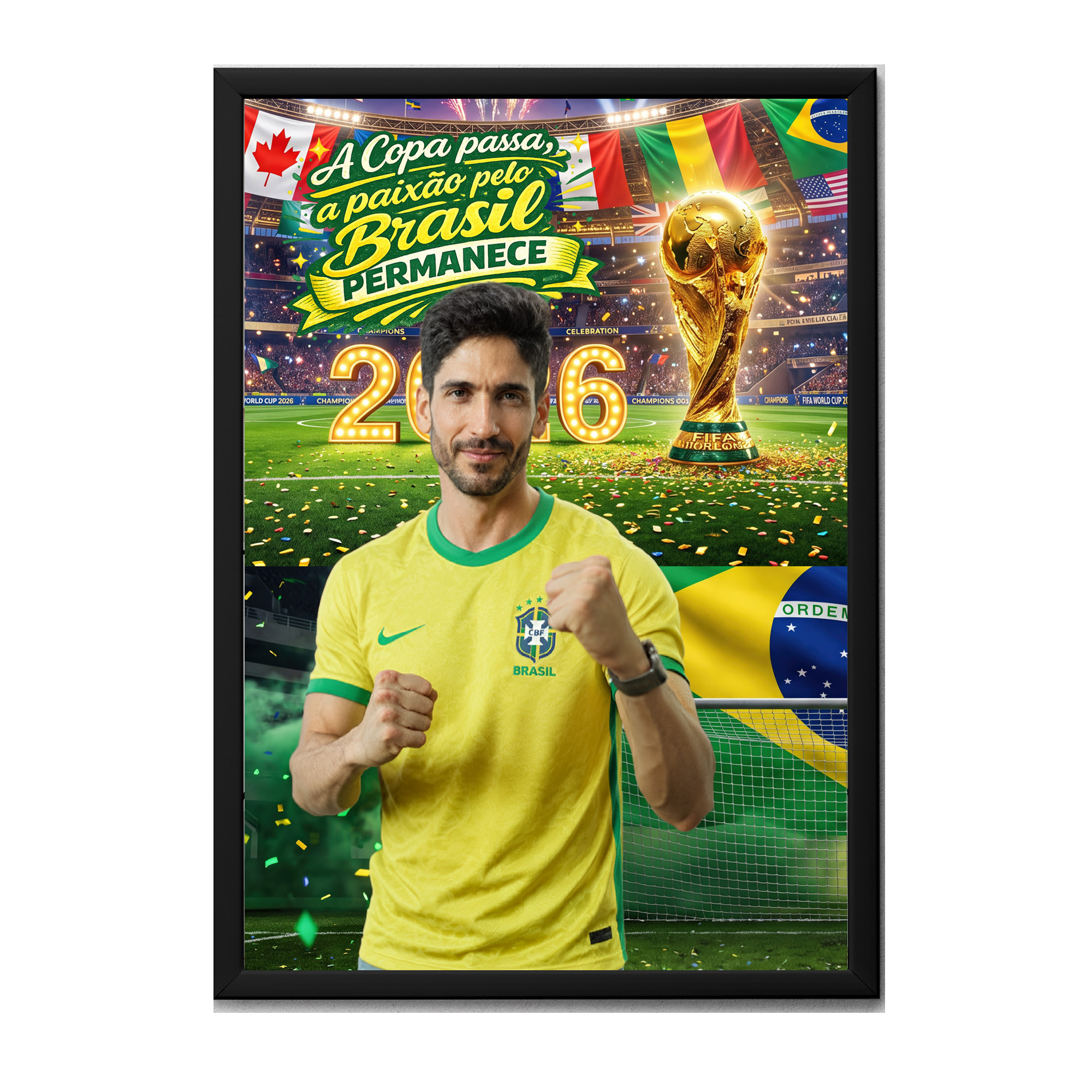 Quadro Personalizado Copa do Mundo Torcedor Brasileiro - Imagem 4