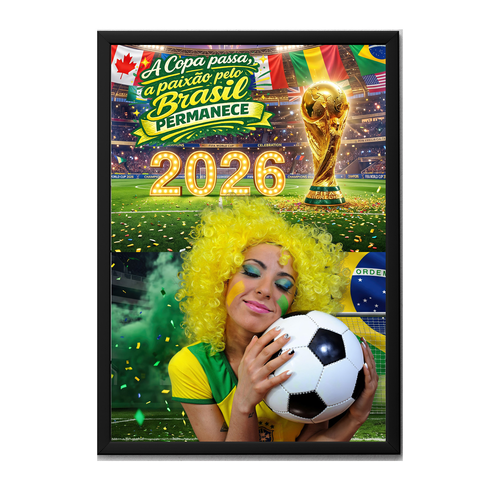 Quadro Personalizado Copa do Mundo Torcedor Brasileiro