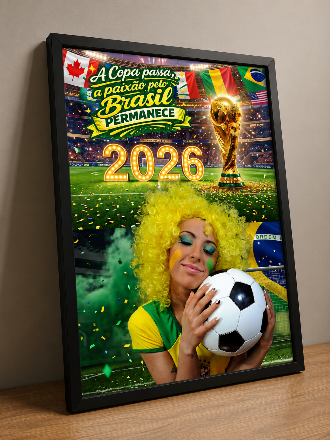Quadro Personalizado Copa do Mundo Torcedor Brasileiro - Imagem 3